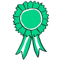 Tekening van een label