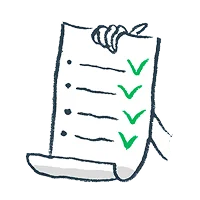 Tekening van een lijst